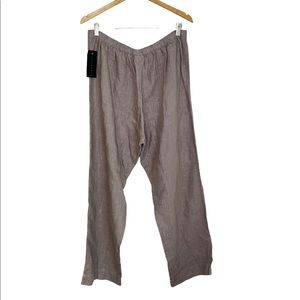 Bryn Walker 100% Linen Flat Front Elastic Waist  Pants Womens Size XL NWT